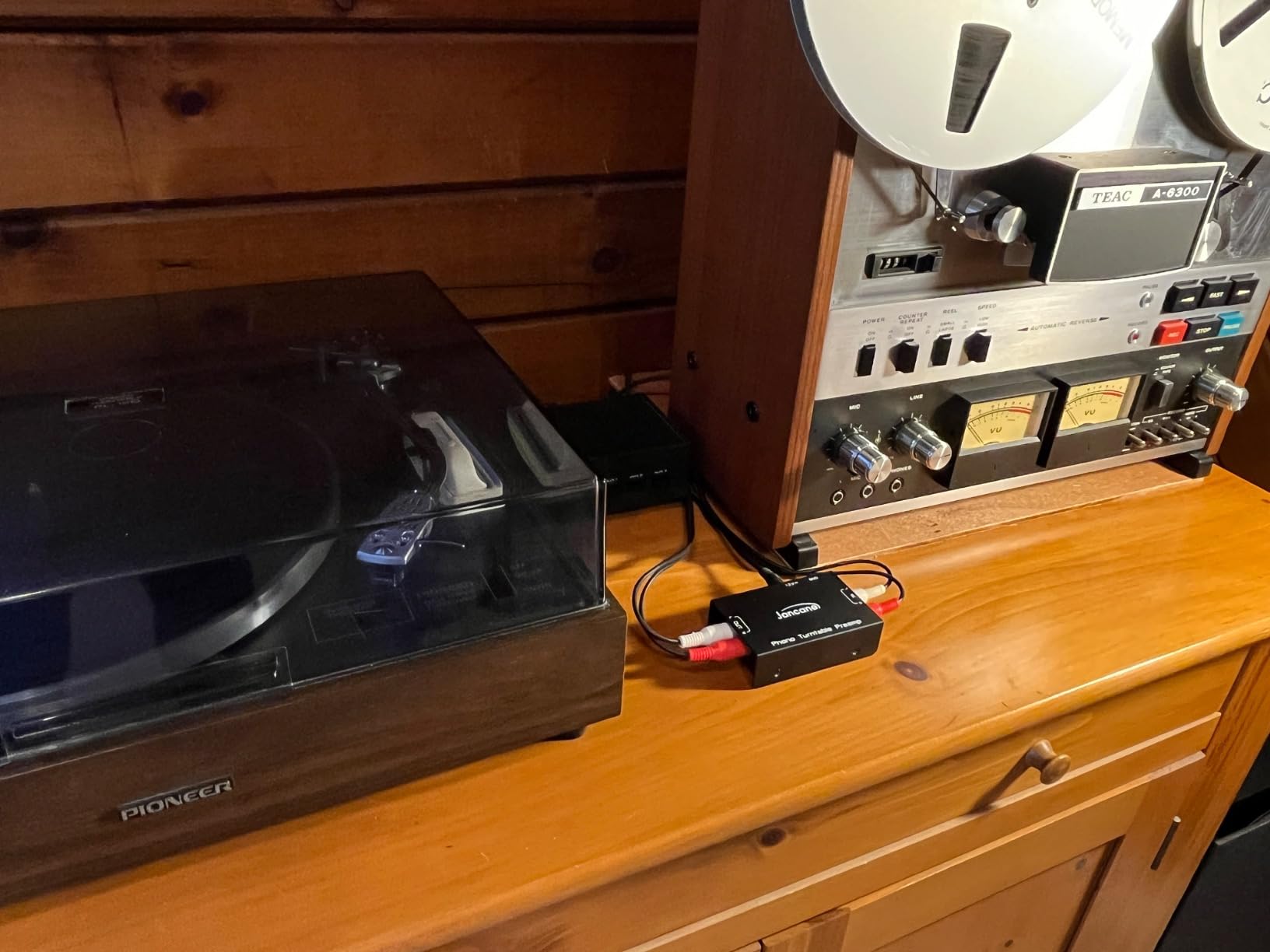 Phono Turntable Preamp,Low Noise Stereo Preamplifier with RCA Input/TRS Output, High-Fidelity Audio with 12V DCAdapter for Vinyl Phonograph - Home Audio customer photo 2