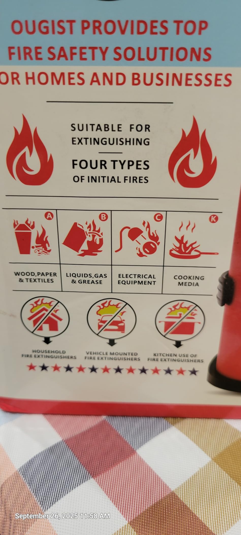 Multipurpose Fire Extinguisher (4 Pack, 21oz Each) with Wall Mount Bracket, Water-Based Foam No Residue, for Kitchen Grease & Electrical Fires, Portable Small Extinguisher for Home, Vehicle & Office customer photo 1