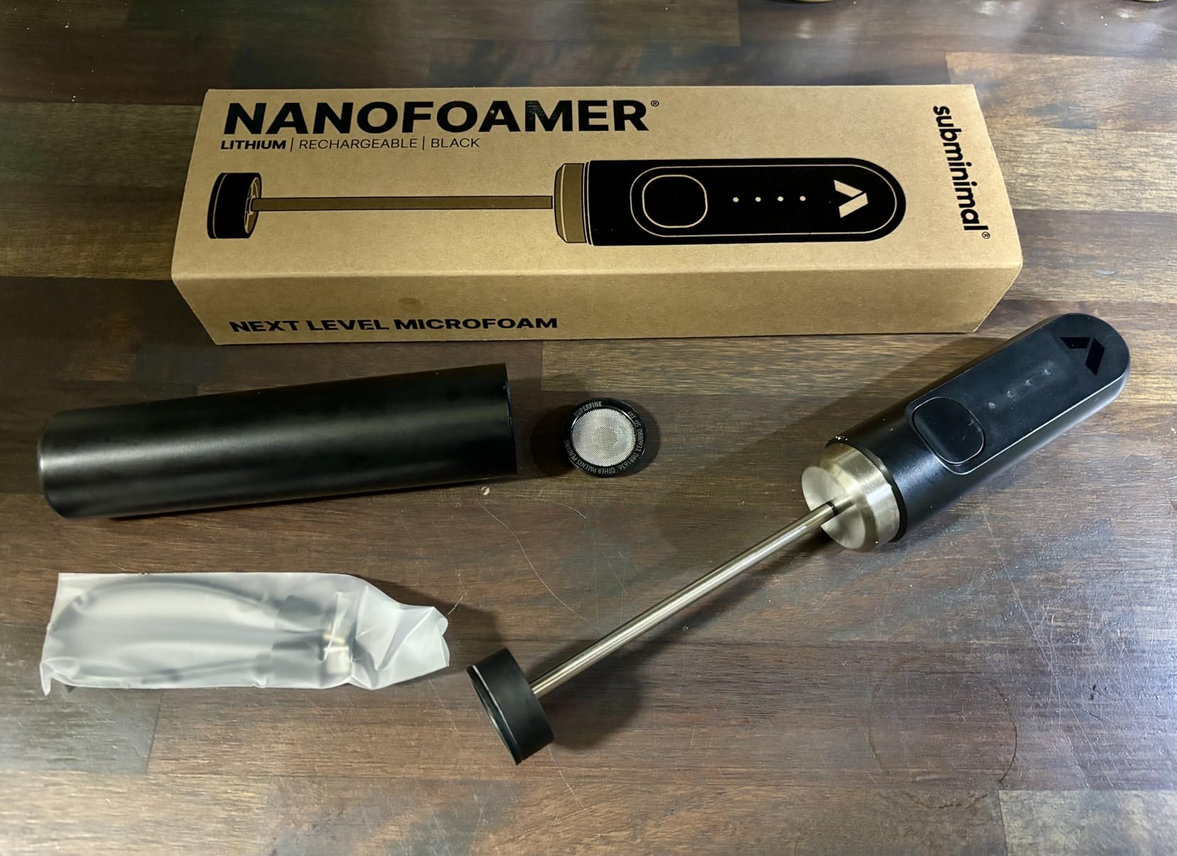 Subminimal NanoFoamer Milk Foamer - Rechargeable Handheld Foamer - Black customer photo 1