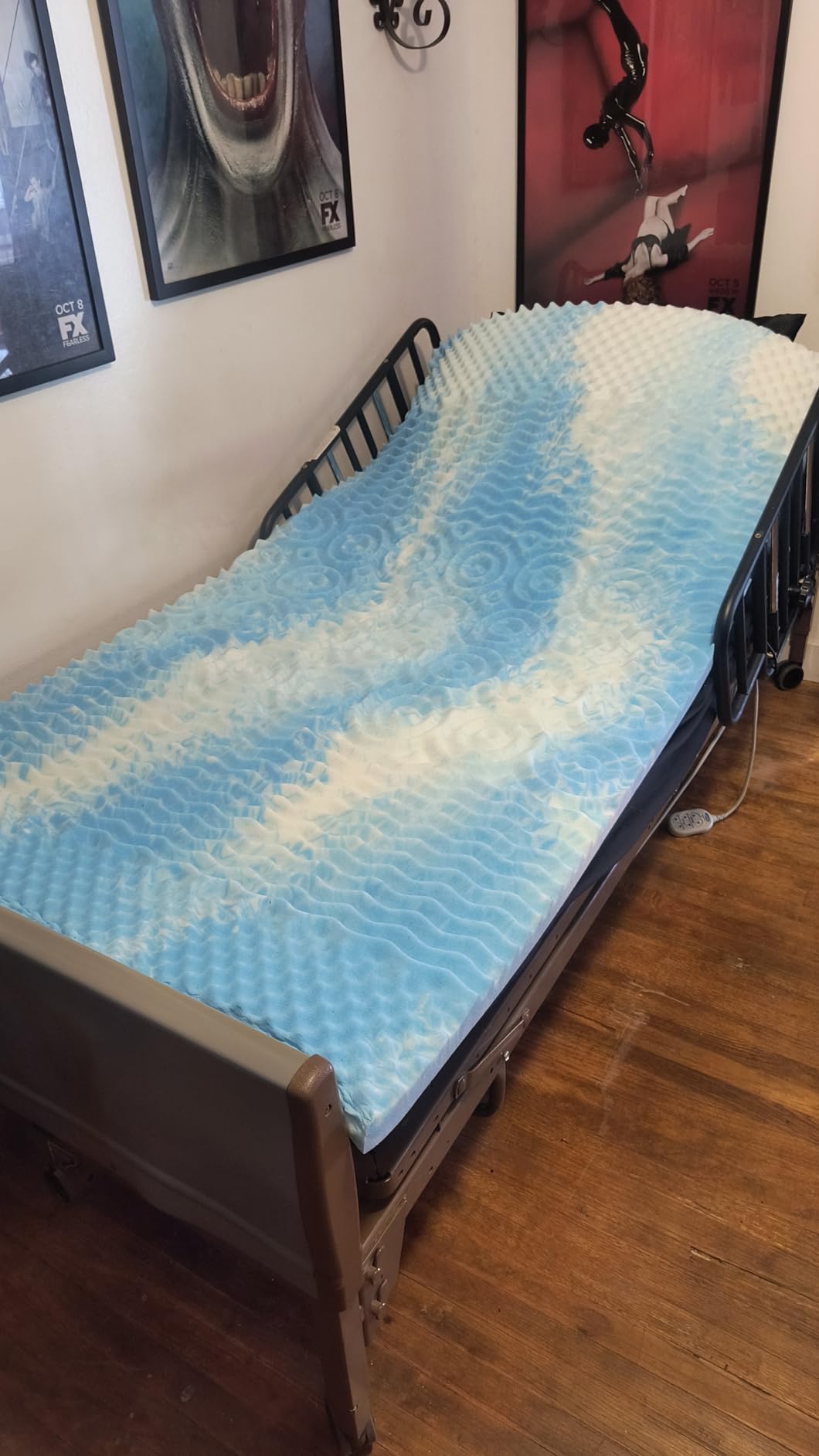 SINWEEK 2 Inch Memory Foam Mattress Topper Twin XL, Twin Extra Long Mattress Pads for College Dorm Single Bed, Pressure Relieve CertiPUR-US Certified, 39x80 Inches, Blue customer photo 1