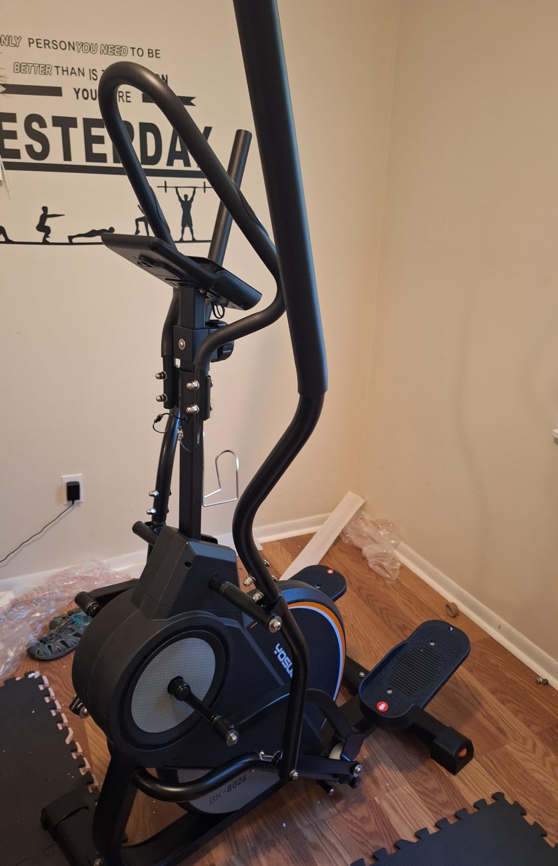 YOSUDA Elliptical Exercise Machine, Compact Elliptical Machine for Home Use | 3-in-1 (Elliptical + Cardio Climber + Stair Stepper) Elliptical, 15.5IN Stride, 16 Levels Resistance, Support Kinomap/Fed APP customer photo 1