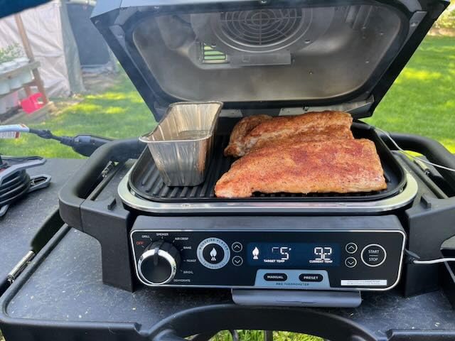 Ninja Woodfire™ Pro Outdoor Grill with Built-in Thermometer, OG751 | Ninja Woodfire Pro Grill uses wood pellets & electric power, with a built-in thermometer for perfect, no-guesswork cooking customer photo 1
