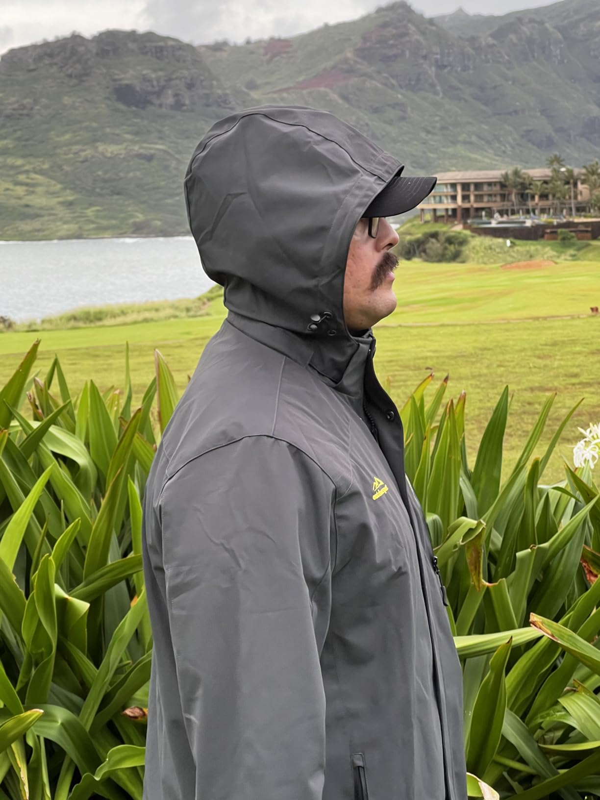 MAGCOMSEN Men's Lightweight Windbreaker Rain Jacket Raincoat with Detachable Hood for Hiking Fishing Activewear customer photo 1