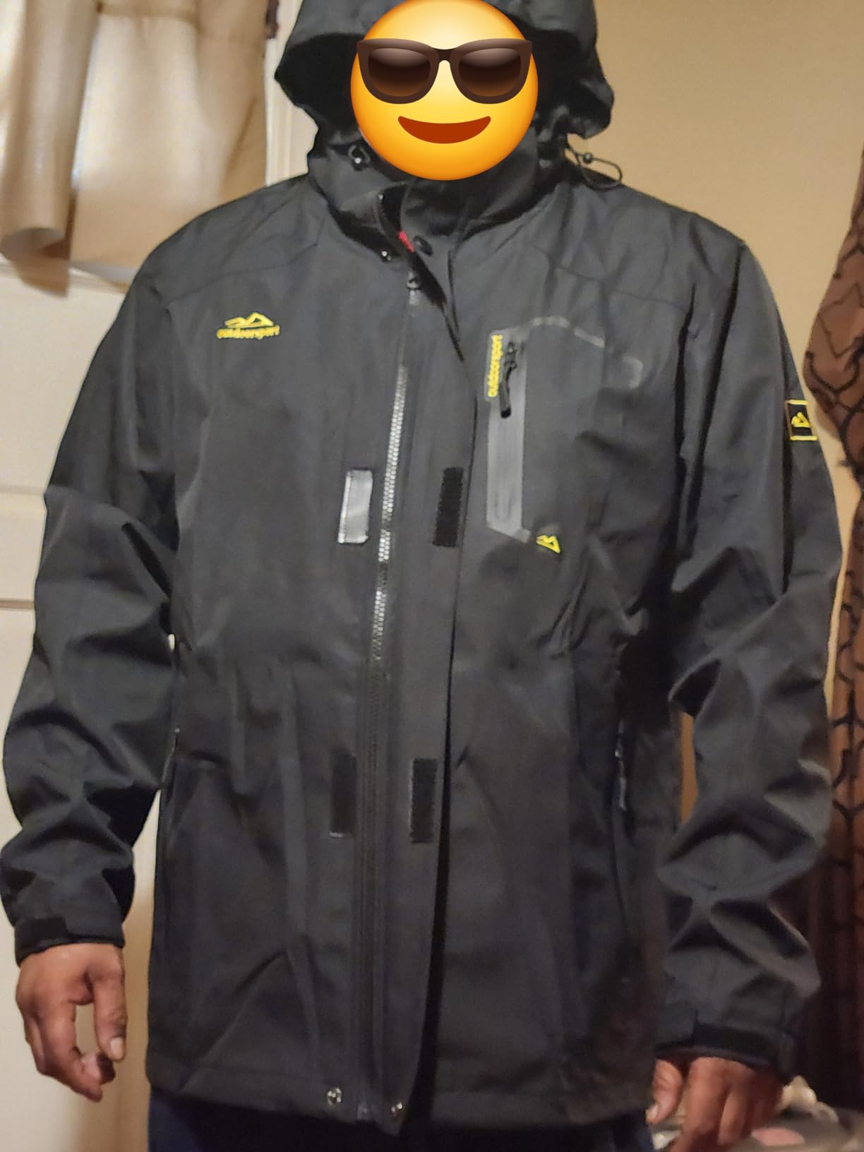 MAGCOMSEN Men's Lightweight Windbreaker Rain Jacket Raincoat with Detachable Hood for Hiking Fishing Activewear customer photo 2