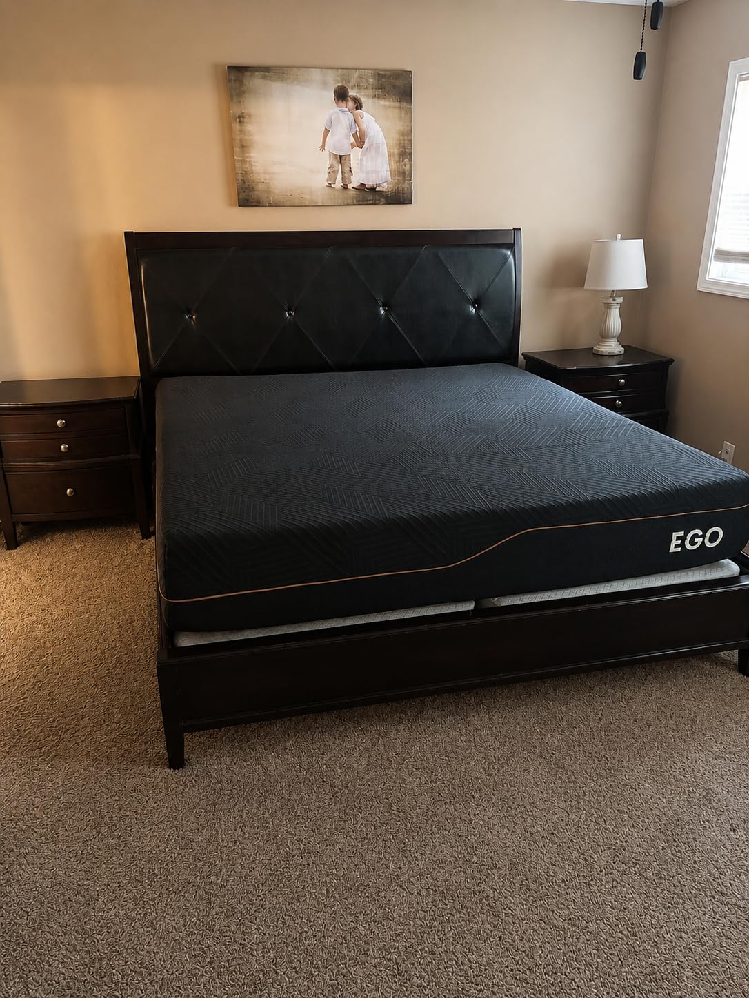 EGOHOME Queen 14 inch Memory Foam Mattress for Back Pain Relief Medium Firm | Fiberglass Free, Copper Gel Infused, Graphene-Cool-Tech Cover, ICA Endorsed, CertiPUR-US, Motion Isolation, Mattress in a Box customer photo 2