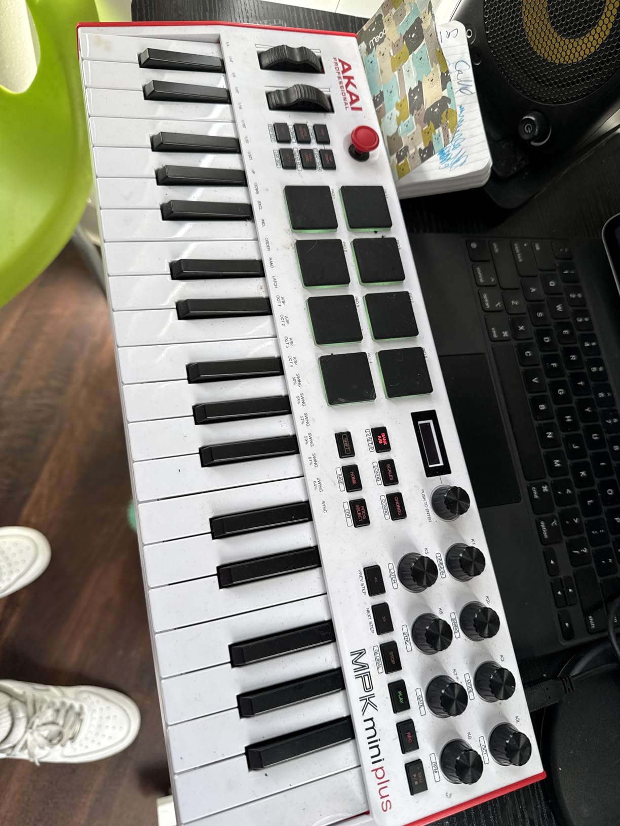 Akai Professional MPK Mini Plus 37-Key USB MIDI Keyboard Controller | Velocity-Sensitive Mini Keys, 8 MPC Pads, 64 Step Sequencer, MIDI/CV/Gate I/O, Software Suite Included, for Beat Makers customer photo 2