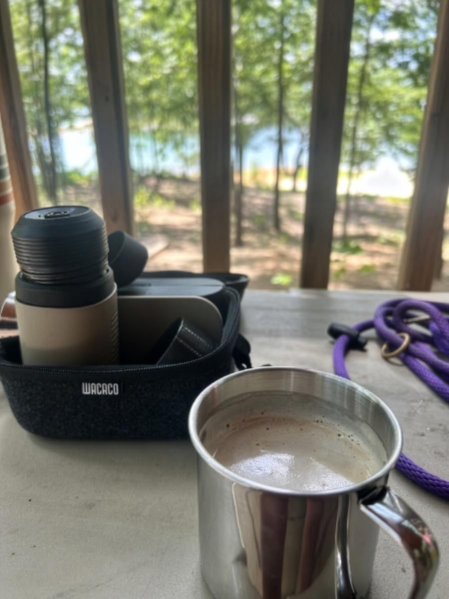 WACACO Minipresso NS2, Portable Espresso Machine, Compatible Original NS Capsules, Travel Coffee Maker, Manually Operated from Piston Action (Stone Beige) customer photo 1