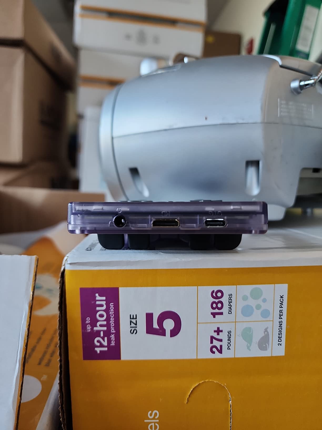 Voacle Anbernic RG353V Retro Handheld Game Console, Dual OS Android 11 and Linux System Support 5G WIFI 4.2 Bluetooth Moonlight Streaming TV Output 64G SD Card 4452 Games (RG353V-Purple) customer photo 1