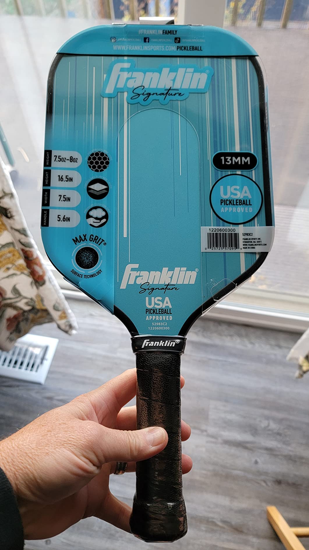 Franklin Sports Pro Pickleball Paddles - Signature Series Pro Pickleball Paddle with MaxGrit Surface - USA Pickleball (USAPA) Approved Tournament Pickleball Paddles - 13mm + 16mm Polypropylene Cores customer photo 2