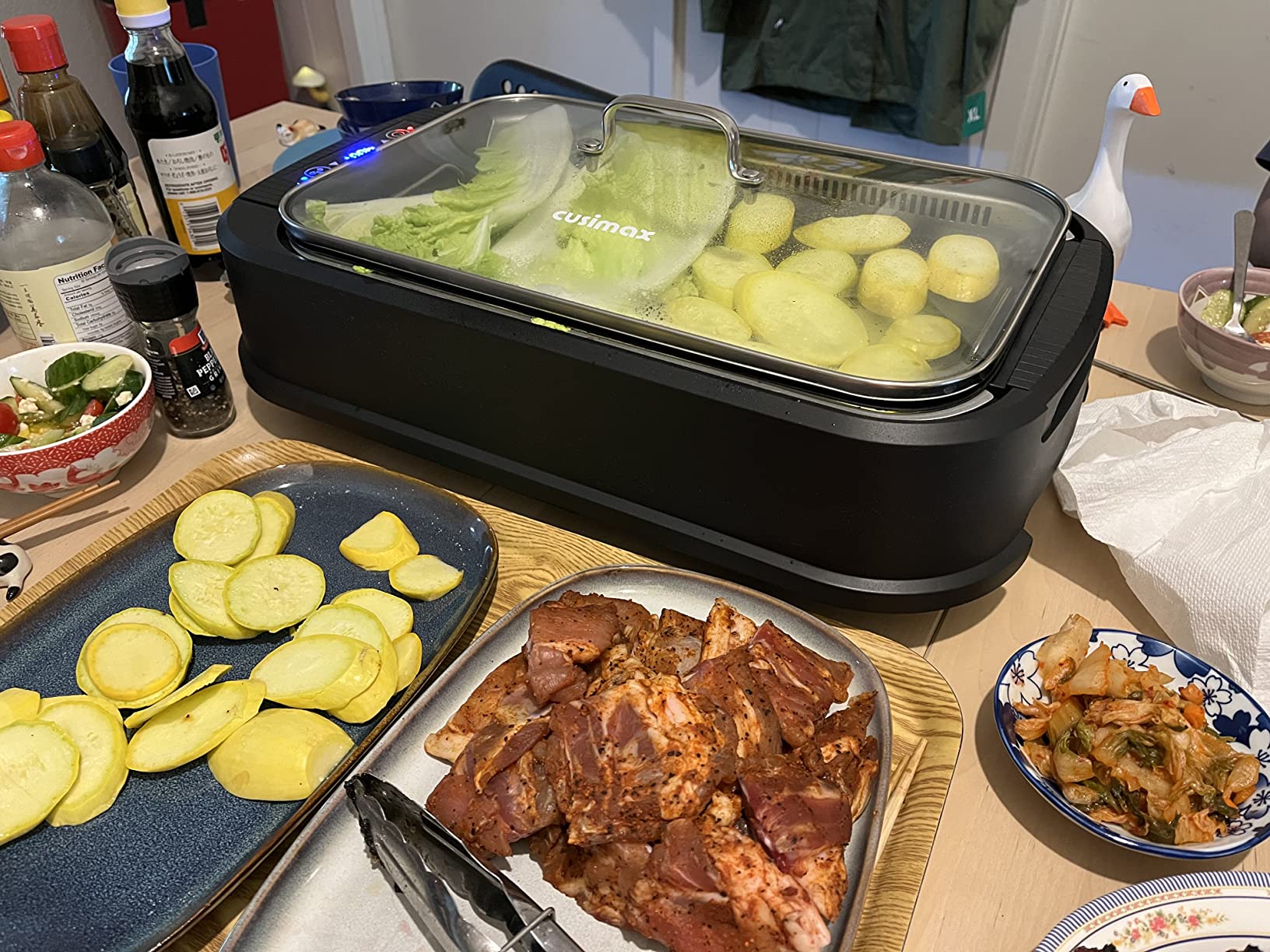 Indoor Grill, CUSIMAX Smokeless Grill Indoor, 1500W Electric Grill Griddle customer photo 1