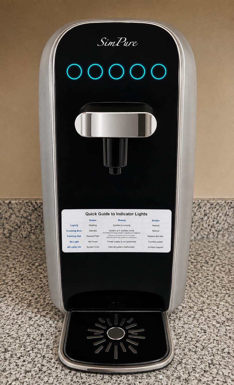 SimPure Y7P-BW UV Countertop Reverse Osmosis Water Filter, 5 Stage RO | NSF/ANSI 58 Certified Water Filtration System, No Installation, 4: 1 Pure to Drain, RO Water Purifier, Classic Taste customer photo 2
