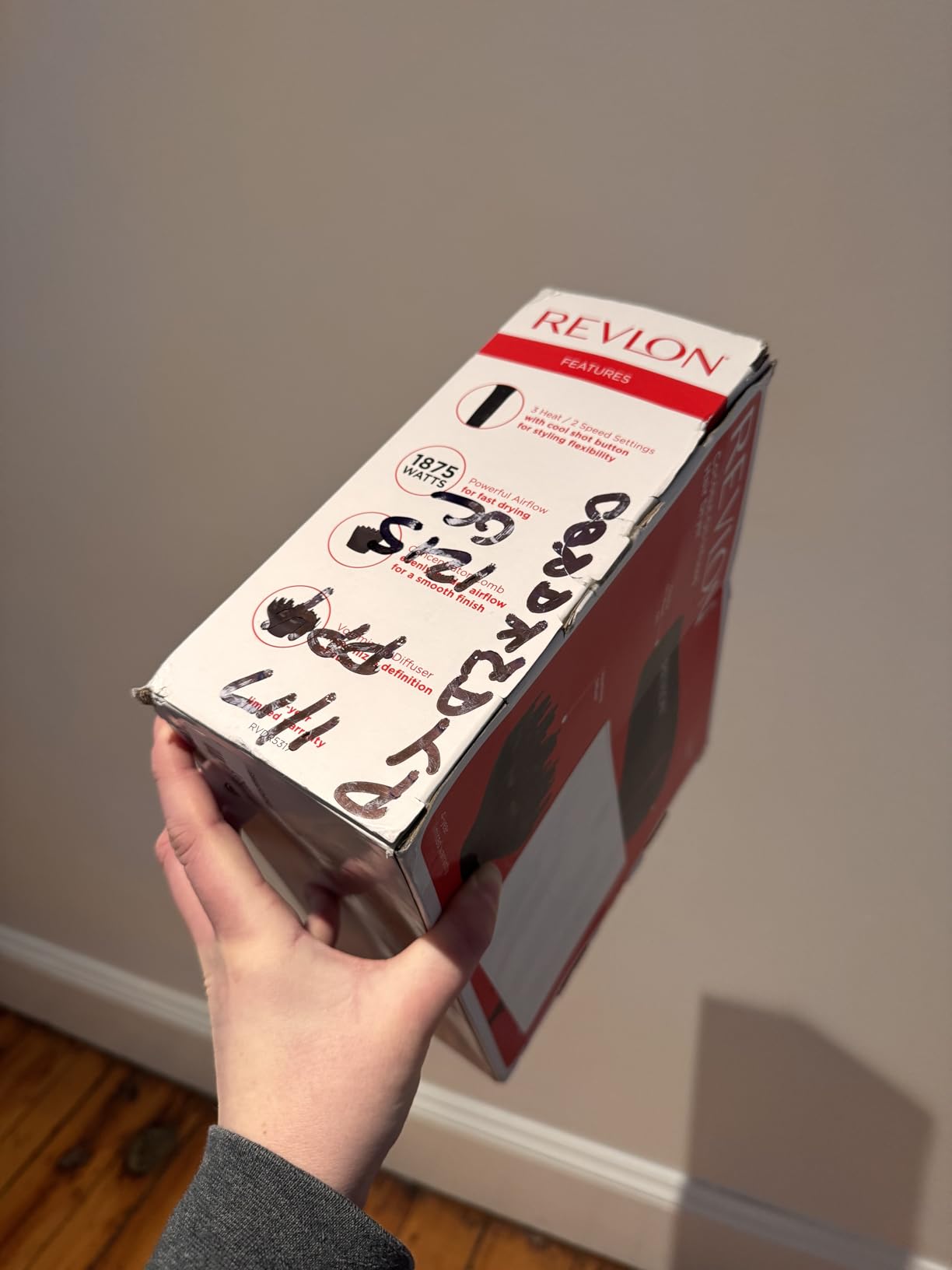 REVLON SmoothStay 1875 Watt Coconut Oil Infused Hair Dryer with Diffuser customer photo 2