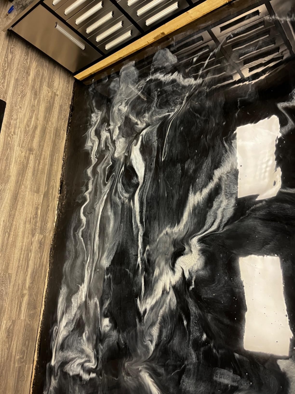 BP Resins: Single Shot |100% Solids Epoxy Resin Kit (3 Gallon) Premium, Two Component Gloss Coat Finish- Low VOC! Industrial Use, Garages, Floors, Wood, Acrylic & More! (Light Gray) + Free Mixer! customer photo 2