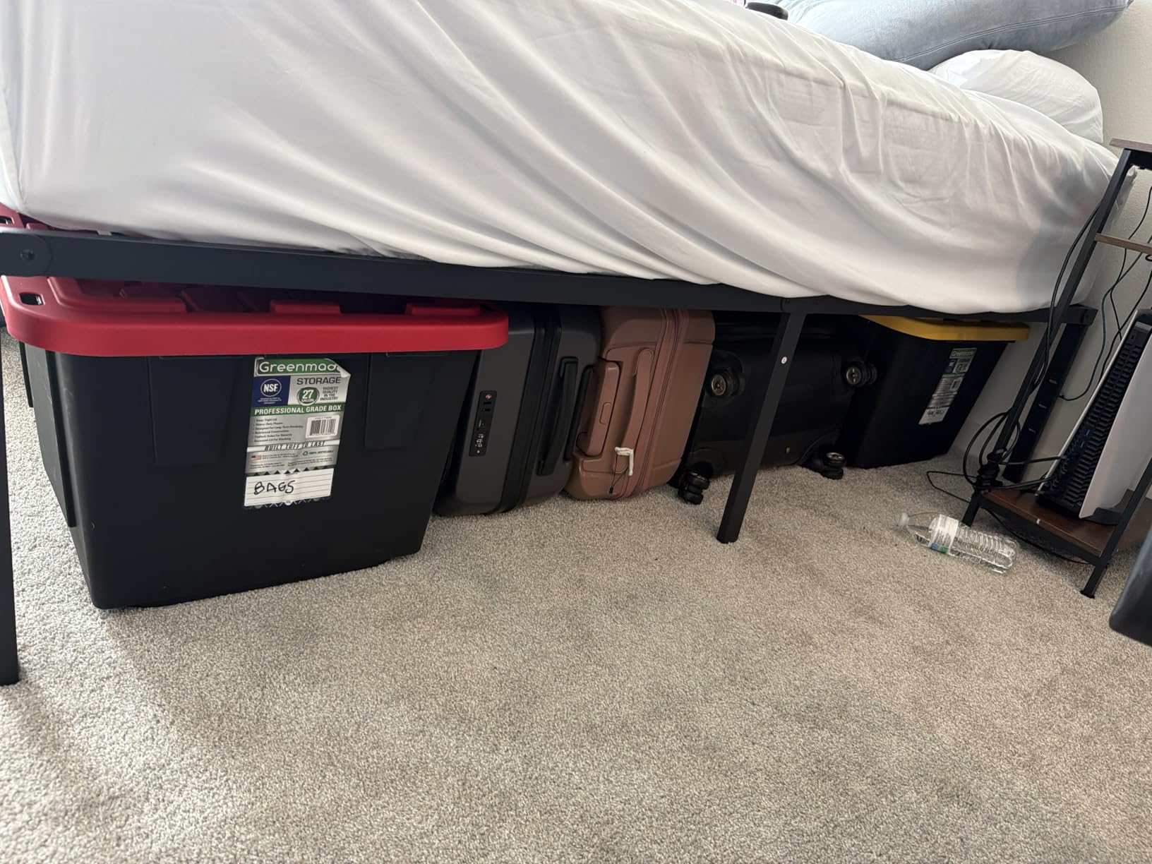 Hafenpo 14 Inch Twin Bed Frame, Under Bed Storage, Black | Sturdy Metal Platform Twin Size, No Box Spring Needed, Heavy Duty, Easy Assembly, Strong Bearing Capacity customer photo 2