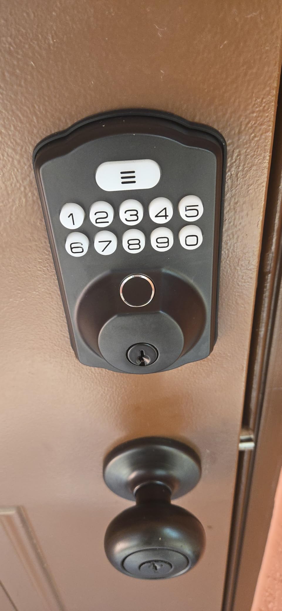 Veise KS02A Fingerprint Door Lock, Keypad Deadbolt, Matte Black | Keyless Entry, AI Fingerprint, 20 Codes, Auto Lock, Anti-Peeping Code, IP54 Waterproof, Electronic Deadbolt for Front Door customer photo 1