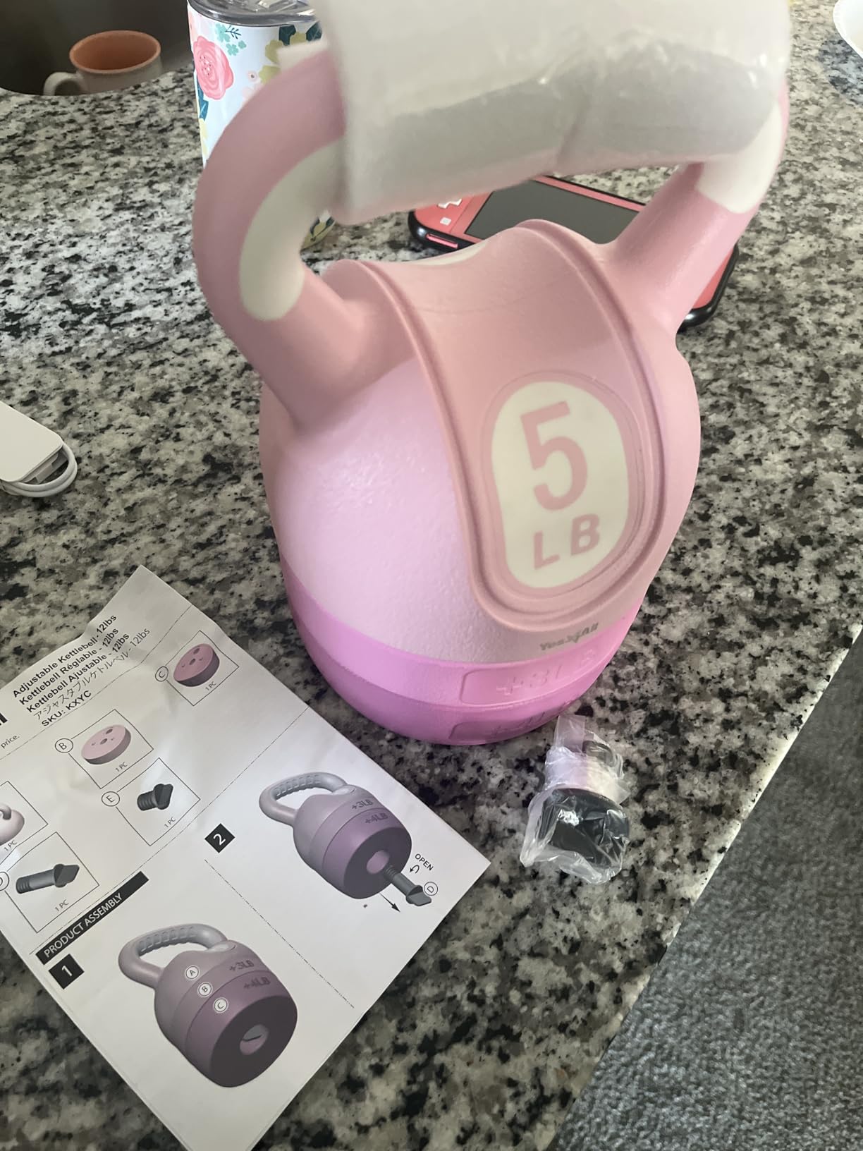 Yes4All Adjustable Cement Kettlebells for Strength Training customer photo 1