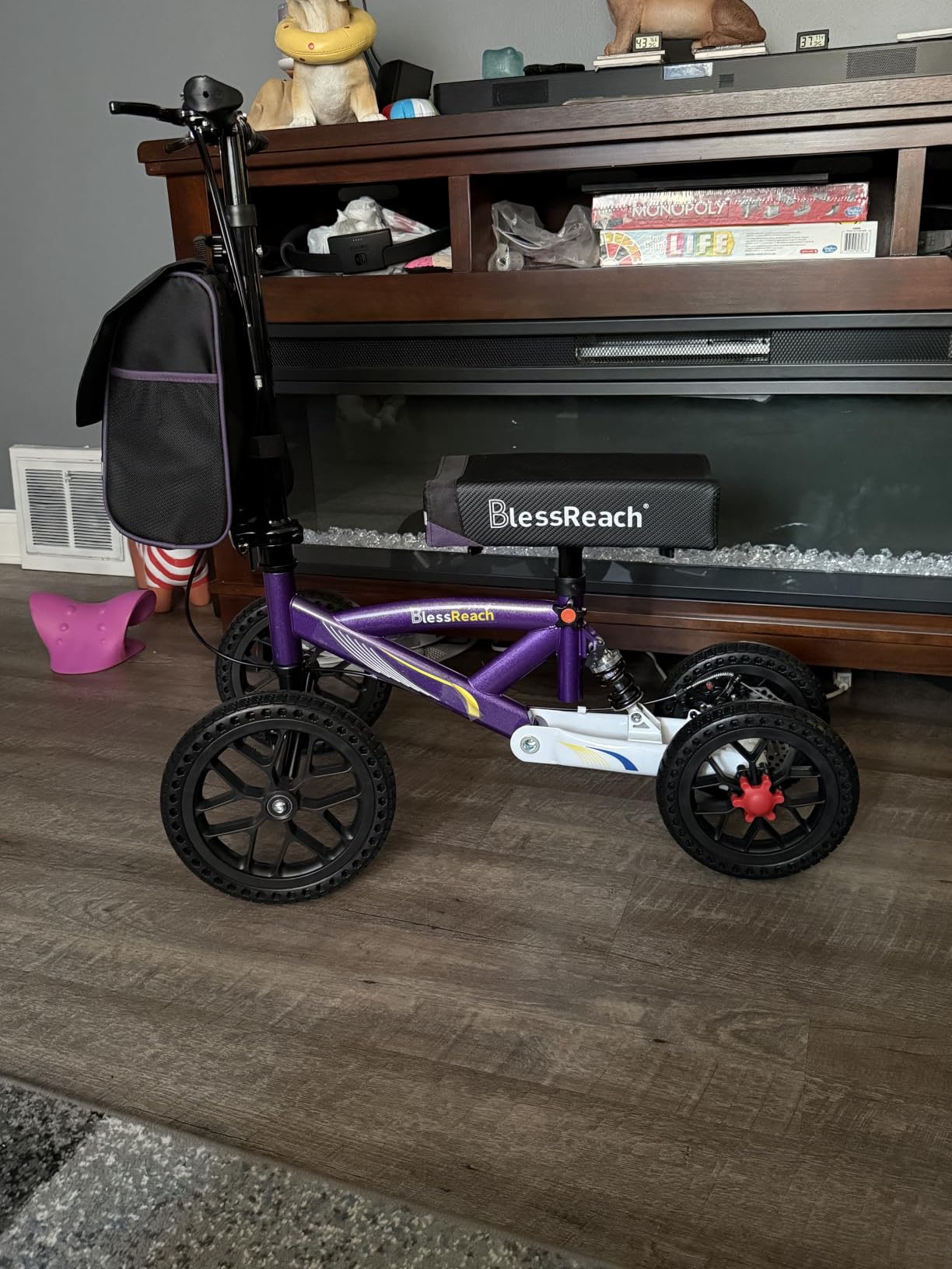 BlessReach Foldable All Terrain Knee Scooter for Adults for Foot Injuries customer photo 2