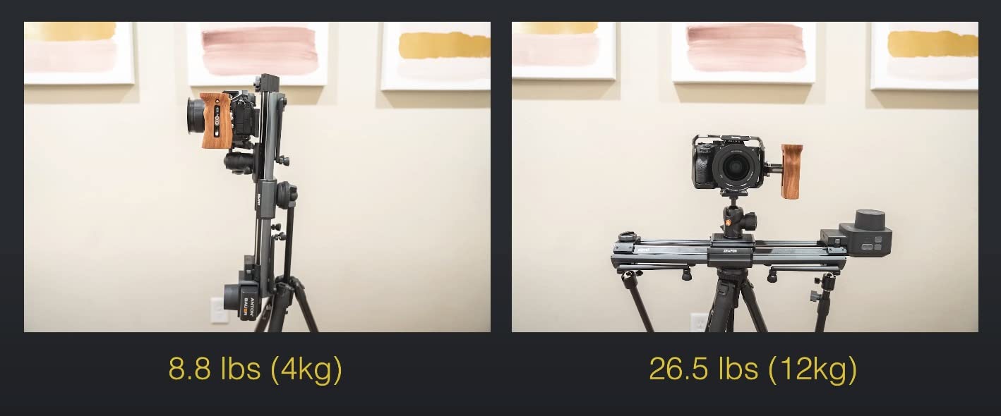 Zeapon Micro 3 E700 Double Distance Motorized Camera Slider, 30''/77cm Travel Distance, Compact Slider with carrying case, Motor Quick Switching, 10-26Lbs Payload and Adjustable Sliding Damping Design customer photo 2
