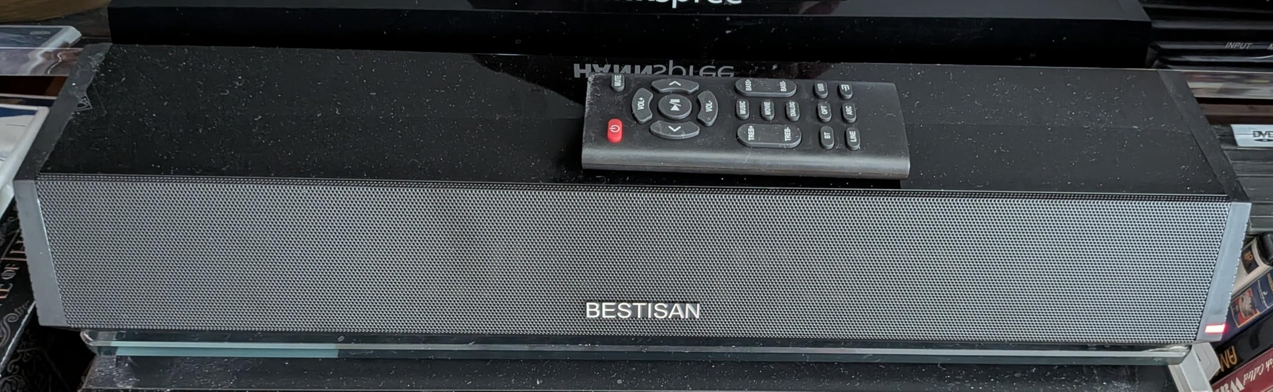 Bestisan Sound Bars for TV, 16'/50W Small Soundbar for TV, Sound Bar with Depths Sound Enhanced/DSP/Bass+/3EQ, Surround Sound Speakers for TV Works with HDMI ARC/CEC,Optical/BT/PC … customer photo 2