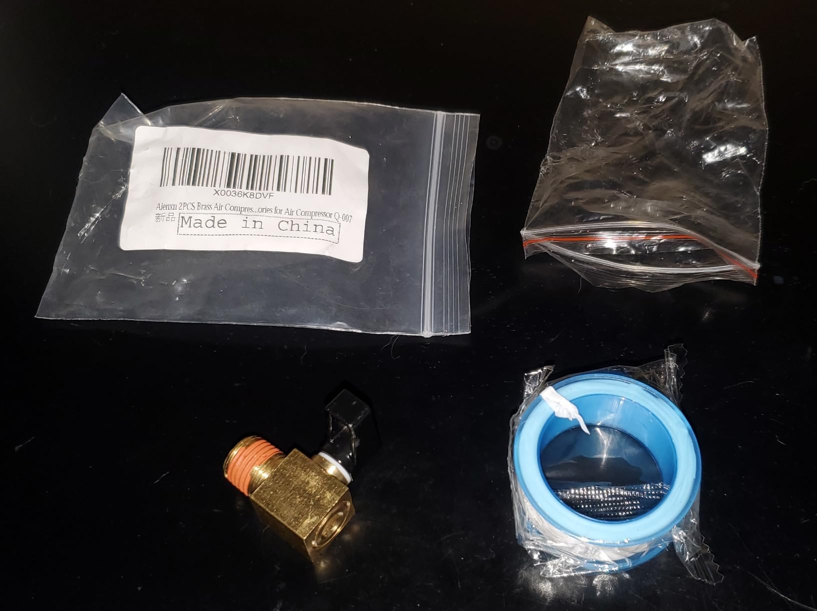 Brass Air Compressor Drain Valve Cock Ball Valve, 1/4