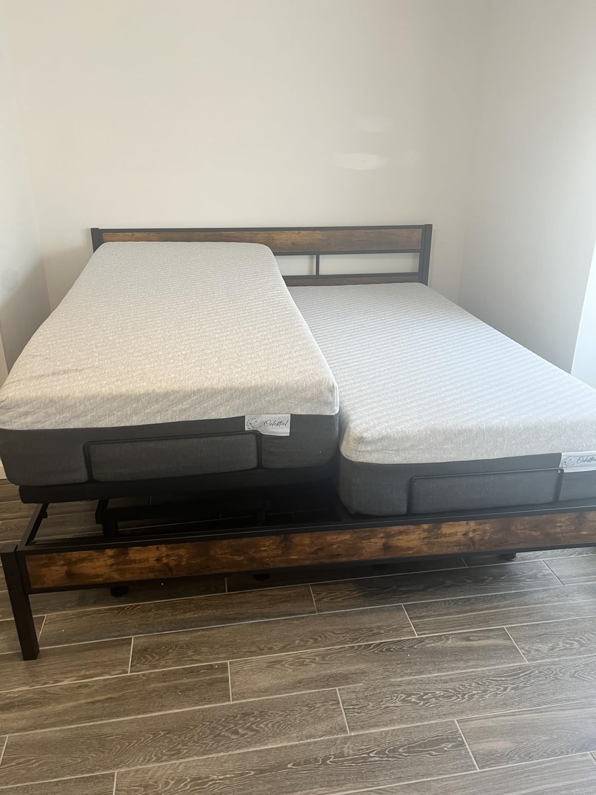 Celestial Sleep 12 Inch Split King Mattress, Made in The USA, CertiPUR-US, Oeko-Tex, and Fiberglass-Free Certified Cooling Bed, Gel Memory Foam Mattress in a Box - Soft customer photo 2