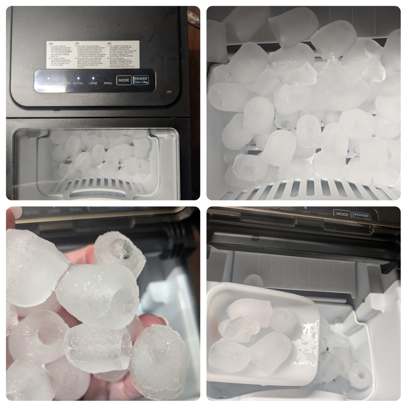 Silonn Ice Maker Countertop, Portable Ice Machine with Carry Handle, Self-Cleaning Ice Makers with Basket and Scoop, 9 Cubes in 6 Mins, 26 lbs per Day, Ideal for Home, Kitchen, Camping, RV customer photo 1