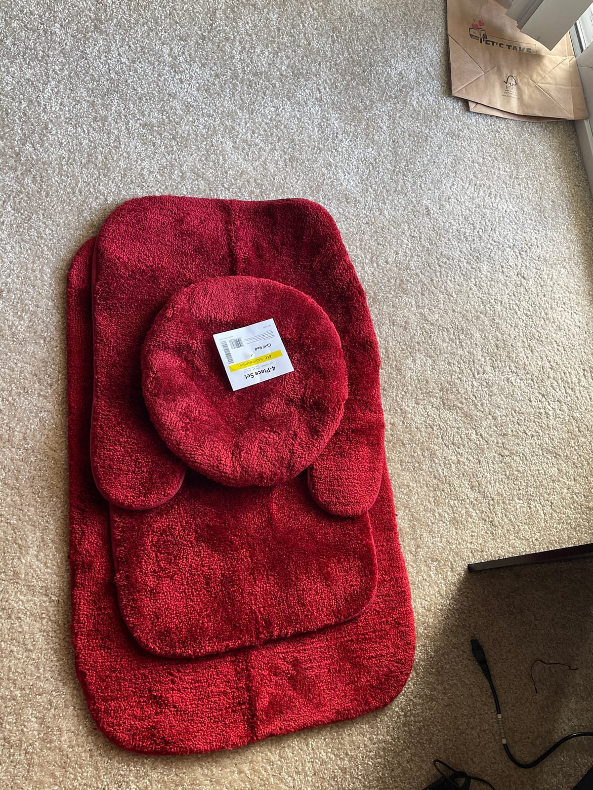 Garland Rug Traditional Nylon Washable Medium Gray 4 Piece Set - Lid, Contour, 2 Bath Rugs - Soft, Absorbent, and Stylish for Your Bathroom customer photo 1
