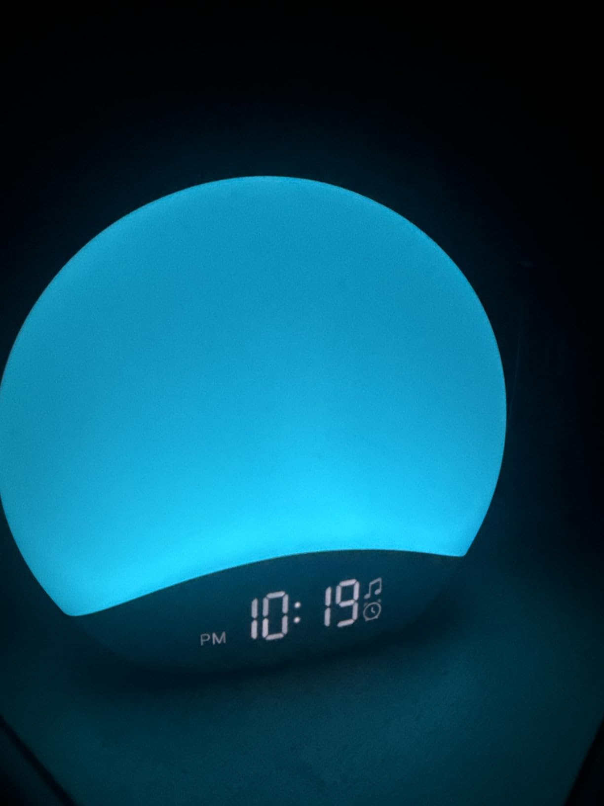 REACHER Wood Grain Sunrise Alarm Clock and Sound Machine Nightlight customer photo 2