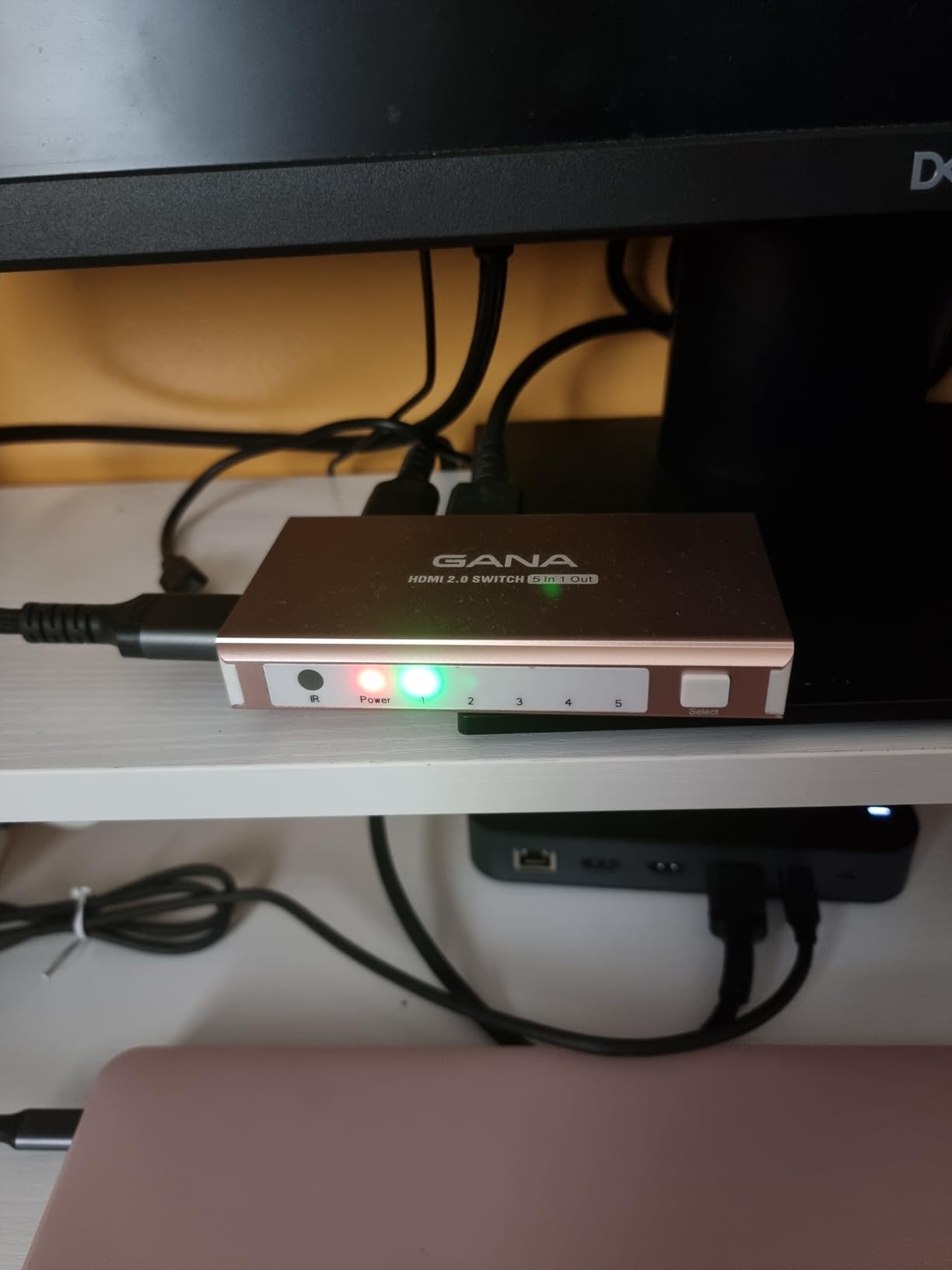 HDMI Switch 5 in 1 Out 4K@60Hz, GANA HDMI Splitter Switcher with Remote, Aluminum HDMI 2.0 Switch Box Hub for 3D, HDCP2.2, HDR, Compatible with Xbox, PS5/4/3,Fire Stick,Roku,Blu-Ray Player, Grey customer photo 2