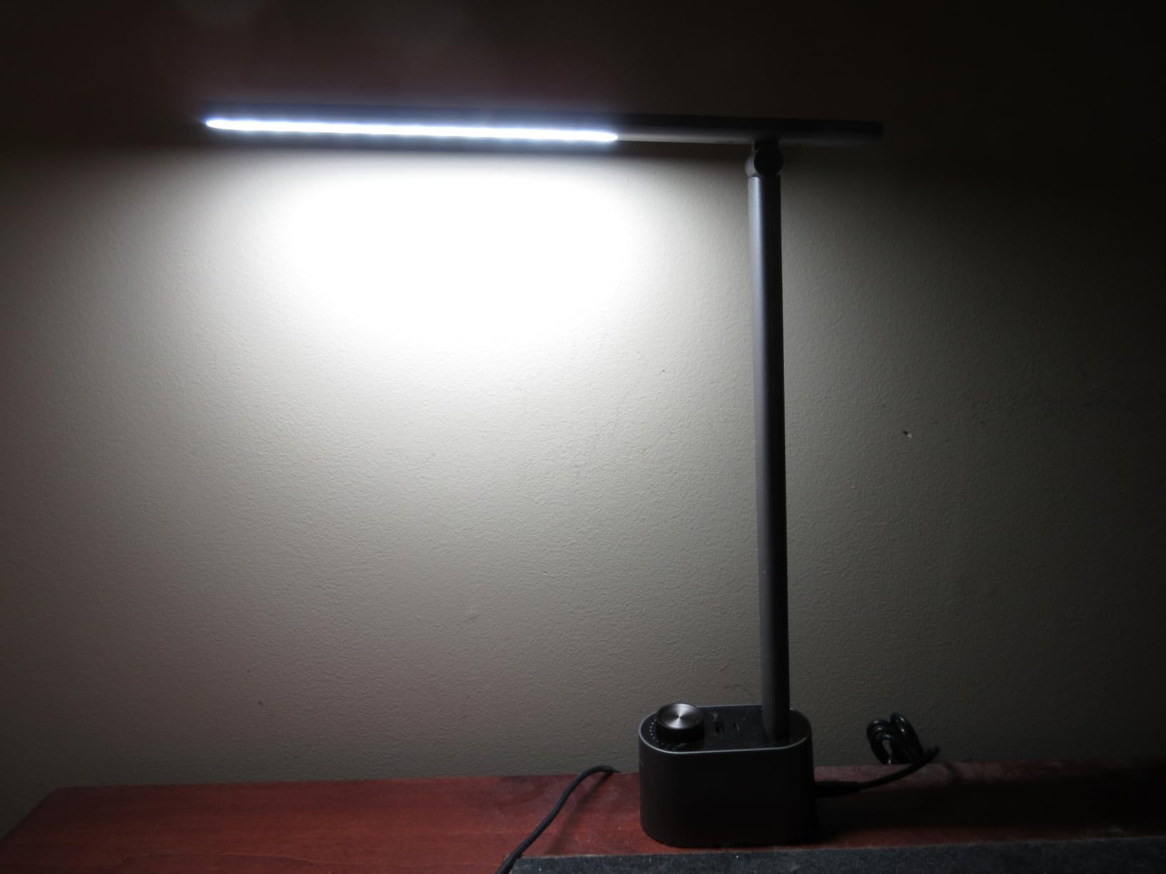 Honeywell HWT-H01 LED Desk Lamp, Foldable & Stepless Dimmable, Black | Sunturalux Eye-Caring Desk Light with Charging Ports, Modern Table Lamp, Reading Lamp for Home Office Bedroom College Dorm customer photo 1
