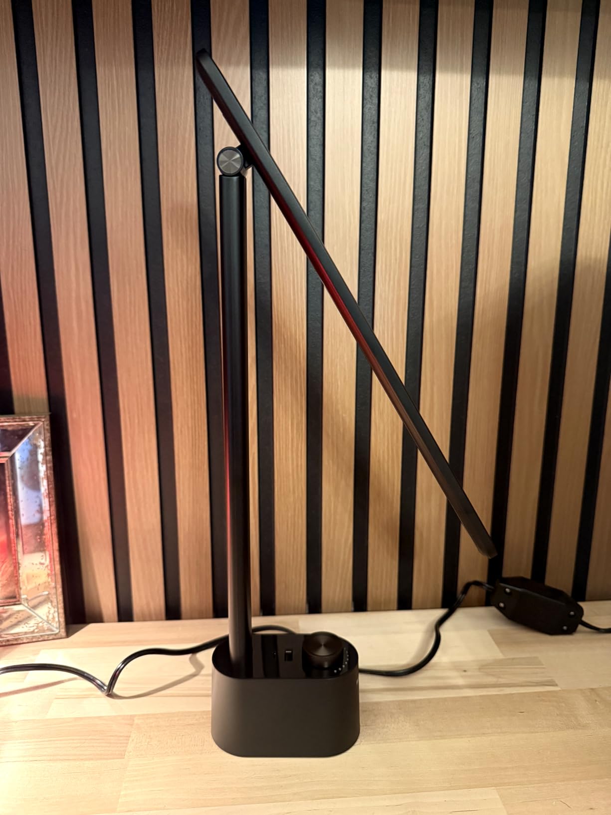 Honeywell HWT-H01 LED Desk Lamp, Foldable & Stepless Dimmable, Black | Sunturalux Eye-Caring Desk Light with Charging Ports, Modern Table Lamp, Reading Lamp for Home Office Bedroom College Dorm customer photo 2