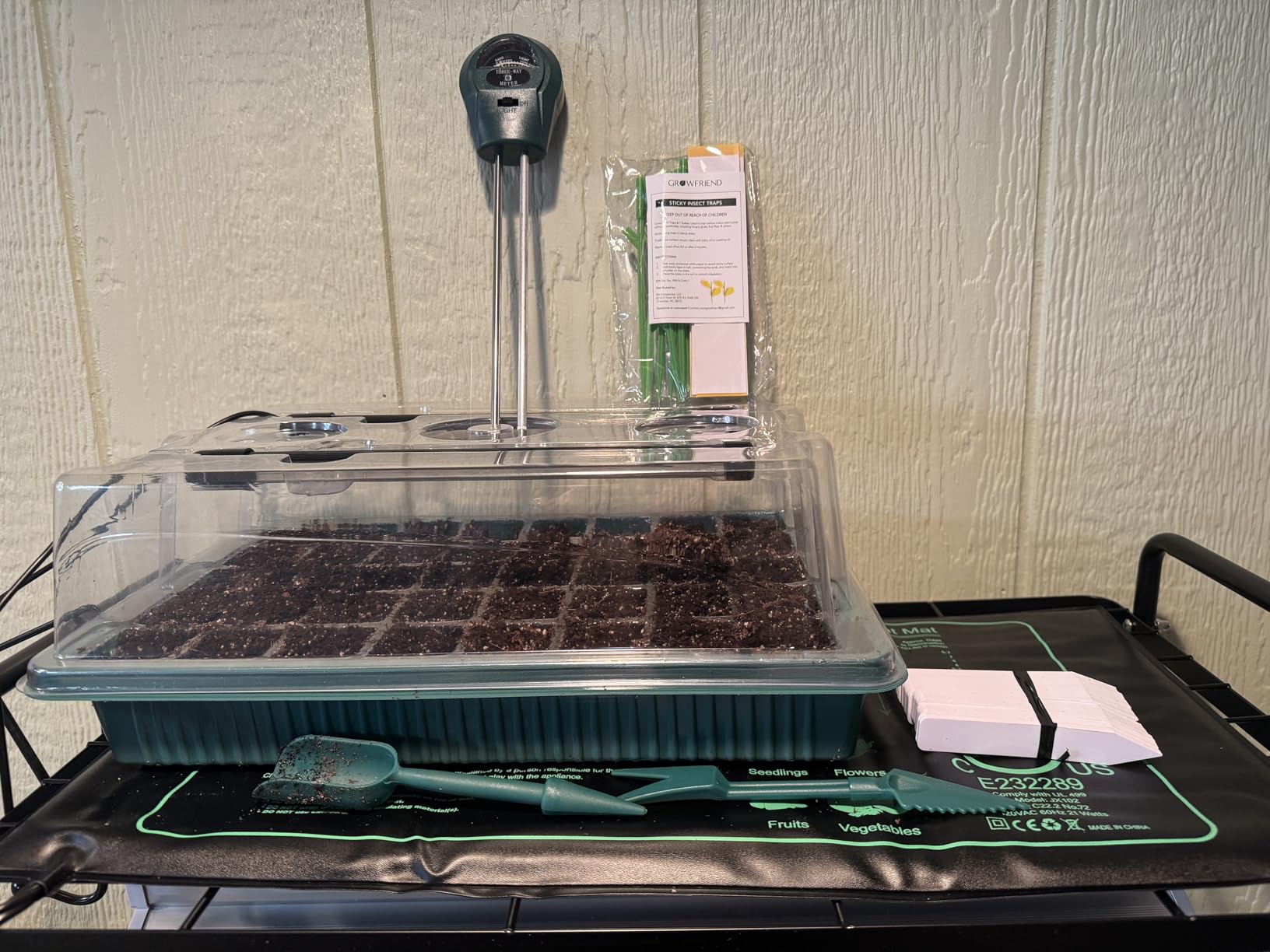 Seed Starter Kit with Grow Lights & Heat Mat – 40-Cell Seed Starter Tray, Humidity Dome, Soil Moisture Meter & Sticky Gnat Traps – Indoor Greenhouse & Plant Propagation Station customer photo 2