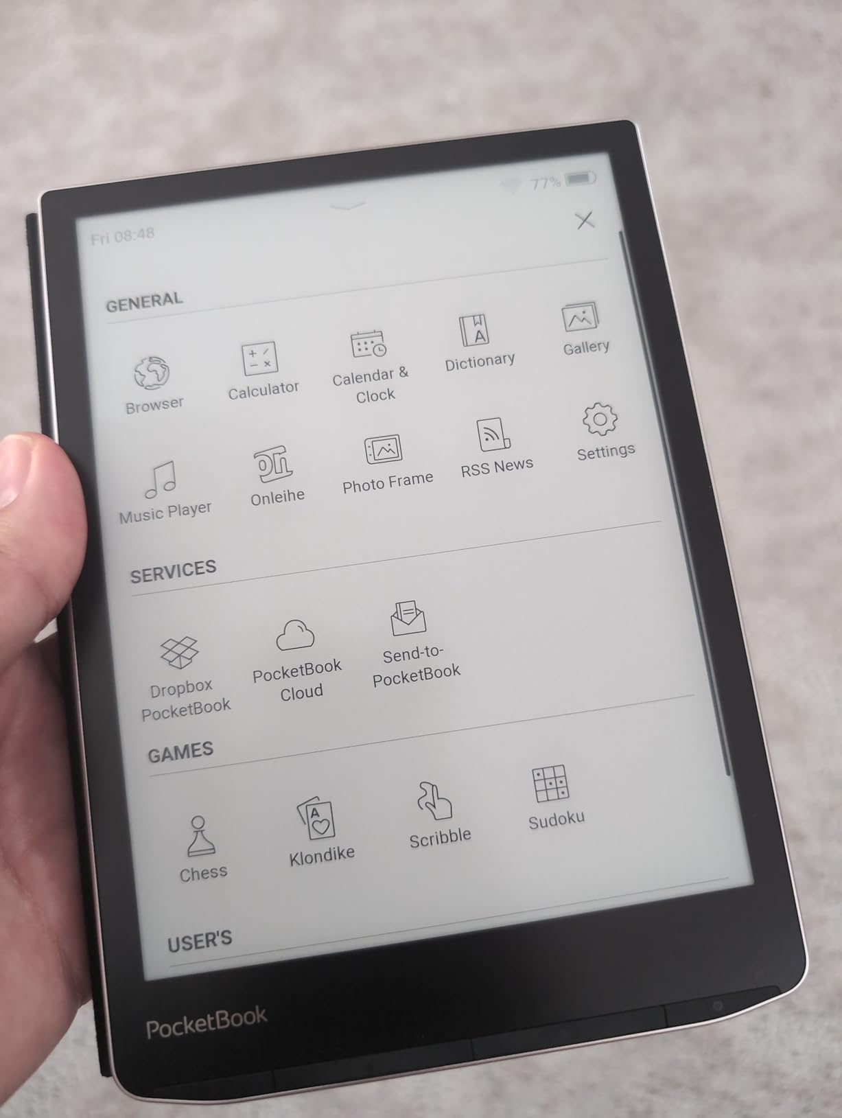 PocketBook InkPad 4 | Eye-Friendly Audio & E-Book Reader | Large 7.8ʺ E-Ink Display | Anti-Scratch Protection | Text-to-Speech Function | Bluetooth® | Built-in Speaker | SMARTlight | IPX8 Waterproof customer photo 2