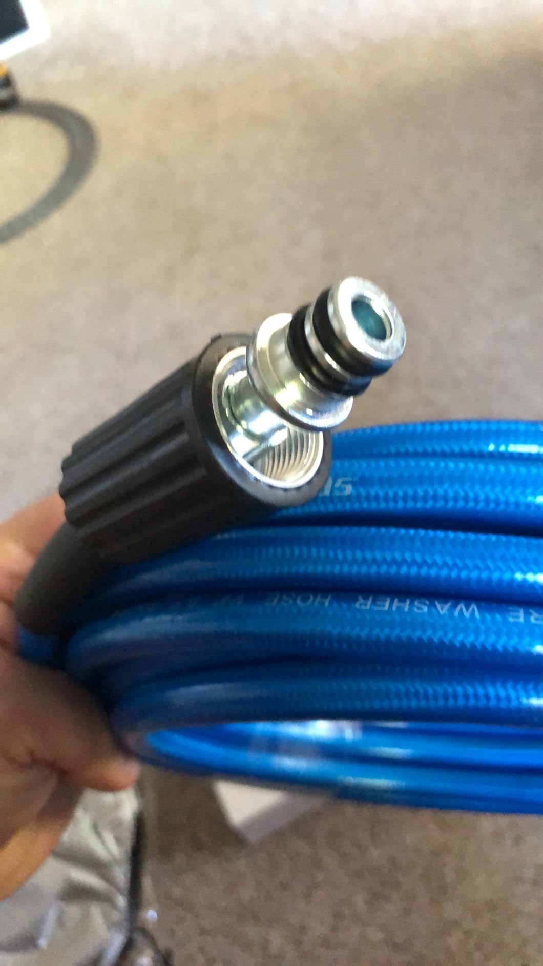 Pressure Washer Hose 25 FT 1/4 Inch, Kink Resistant Power Washing Extension Hose Compatible with M22 Fittings, Replacement For Most Brand Pressure Washers, 3000 PSI customer photo 1