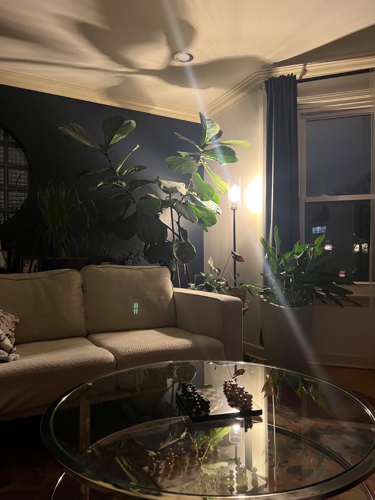 BoostArea Gold Modern Floor Lamp With Glass Lampshade - Simple Design Standing Lamp for Living Room, Bedroom, Office, Kids Room, Reading customer photo 2