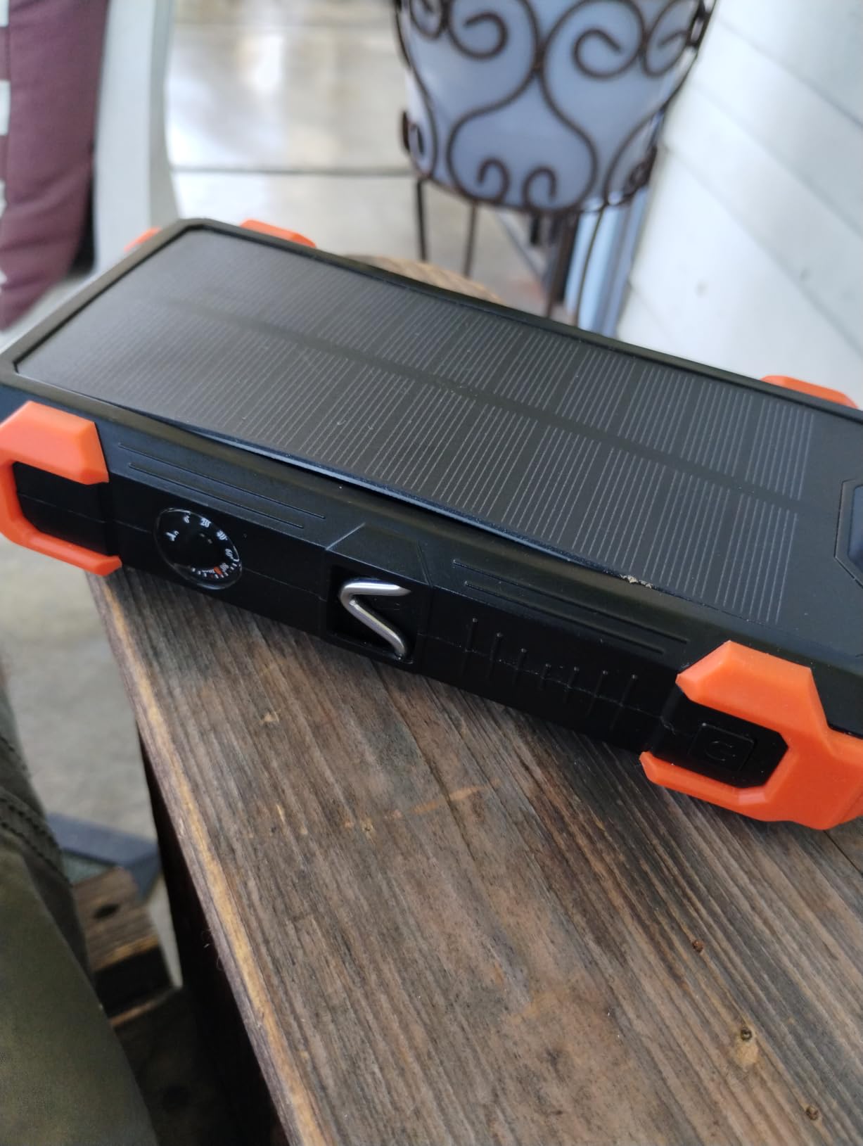 GOODaaa Solar Power Bank 24000mAh, Portable Charger with 4 Built-in Cables customer photo 1