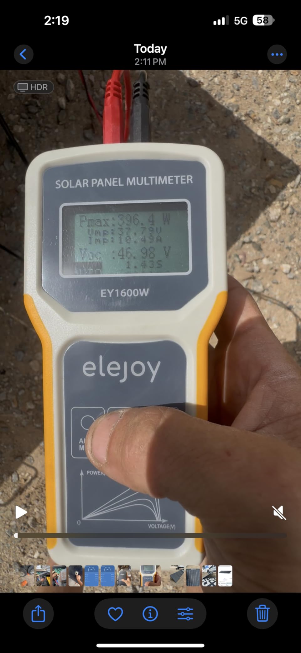 Solar DC/AC Power Meter Solar Panel Tester 1600W Photovoltaic Panel Multimeter MPPT Open Circuit Voltage Test Device Maximum Power Point Voltage Current Power Test Meter LCD Display with Backl customer photo 2