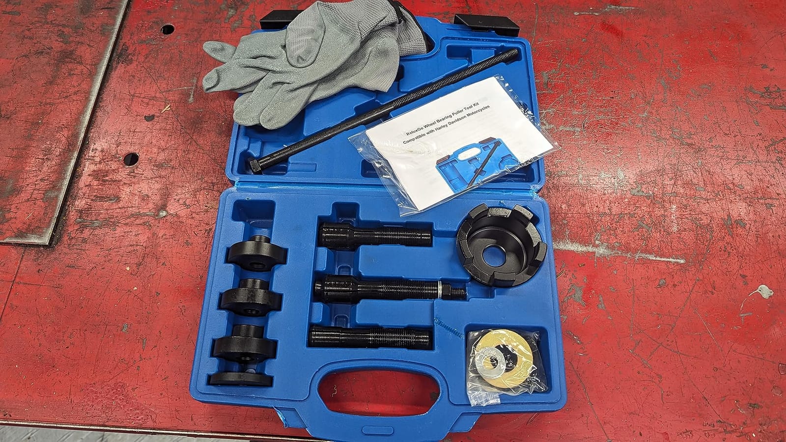 ReluxGo Wheel Bearing Puller Removal Motorcycle Tool Kit for Harley Davidson, Wheel Bearing Removal and Installation Tool for 3/4