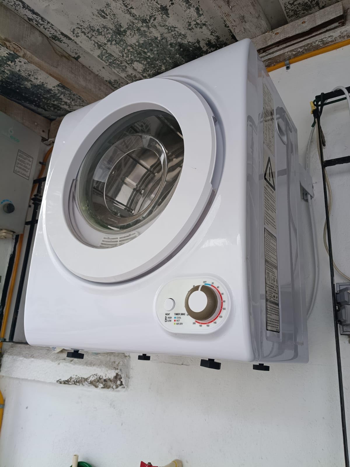 Euhomy Portable Clothes Dryer for Laundry, 1.5 Cu. Ft. Small Portable Dryers for Clothes, 120V Electric Dryer with Stainless Steel Drum, 850W Dryer Machine for Apartments, White customer photo 1