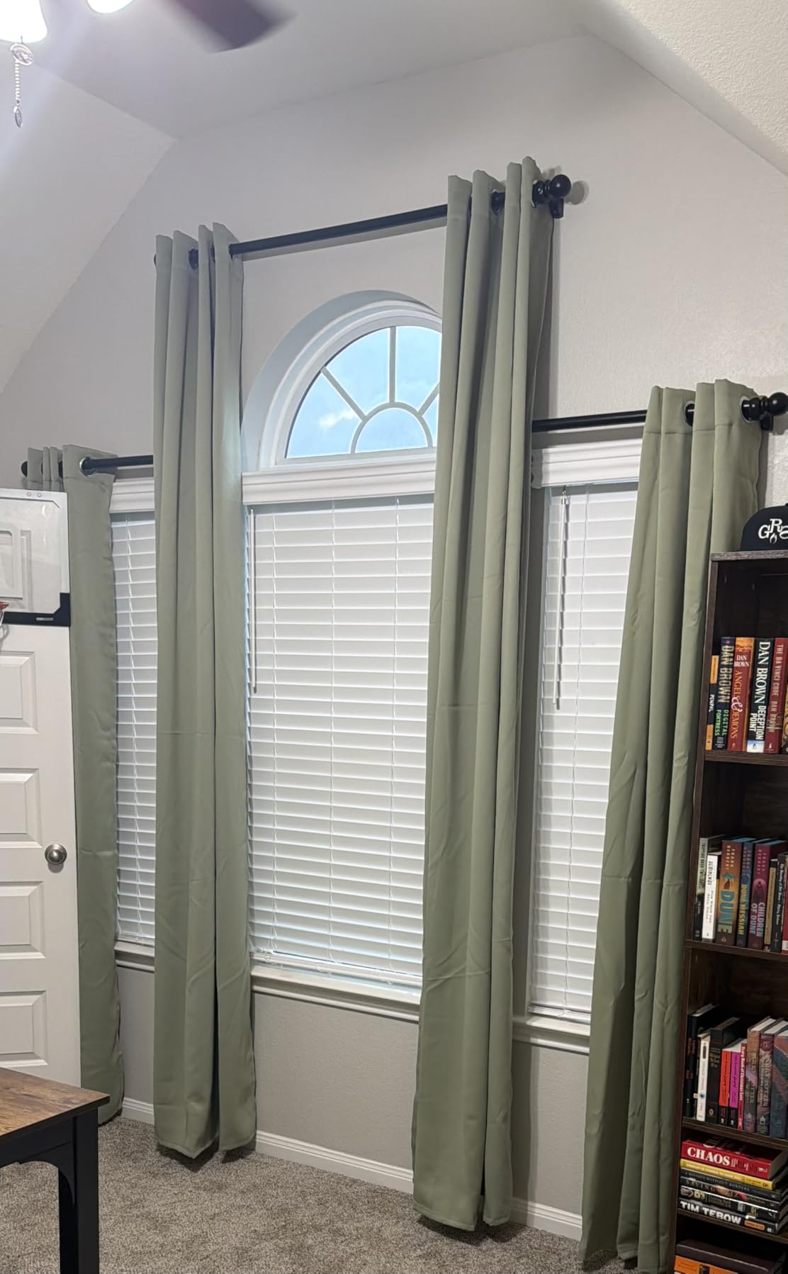 KOUFALL Extra Wide Thermal Soundproof Curtains, 72 x 84 Inch Long Black Out Noise Reducing Blackout Curtains for Bedroom Living Room, 2 Panel Set, Grey customer photo 1