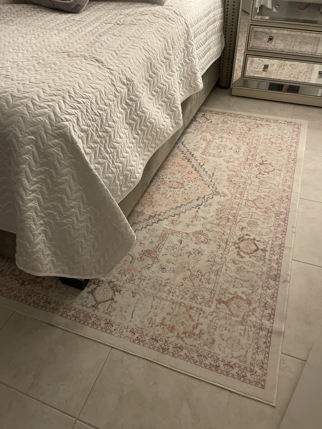 LIVEBOX Washable Area Rug 5x7 - Large Vintage Tribal Living Room Rug Vintage Non-Slip Indoor Rugs for Bedroom, Low-Pile Retro Carpet Print Distressed Accent Rugs for Nursery Entryway Office, Sage customer photo 2