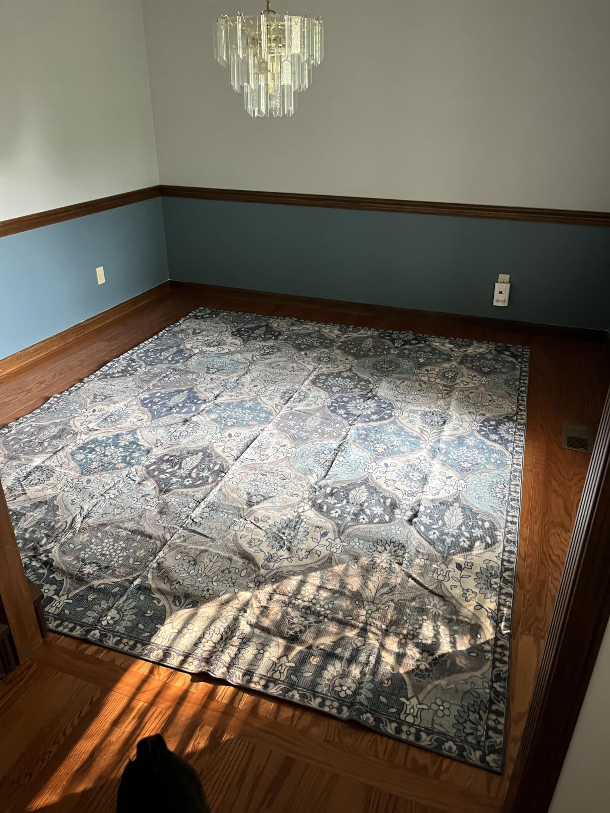 Lahome Moroccan Washable Rugs 8x10, 8x10 Rugs for Living Room Bedroom - Non Slip Low Pile Distressed Stain Resistant Rug for Kids Pets High Traffic Areas Elise, Burnt Orange customer photo 2