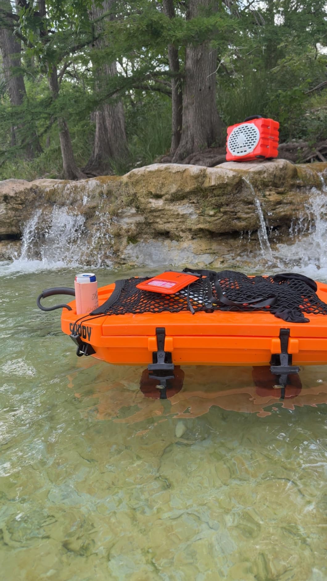 CUDDY Crawler Cooler with Wheels – 40 QT Amphibious Floating Cooler and Dry Storage Vessel - Orange, Navy, Tan, or White customer photo 1