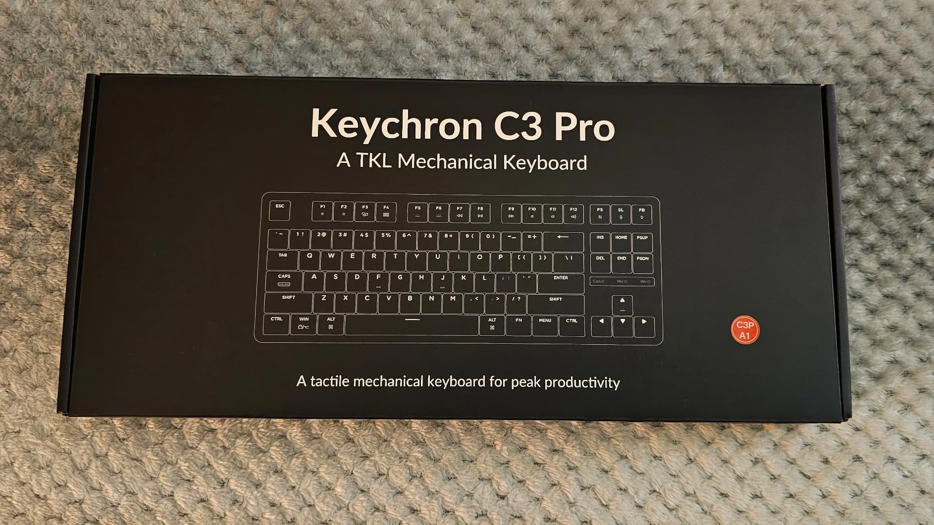 Keychron C3 Pro QMK/VIA Custom Gaming Keyboard, Programmable 87 Keys Compact TKL Layout Gasket Mount, Red LED Backlight Wired Mechanical Keyboard with Red Switches for Mac/Windows/Linux customer photo 1