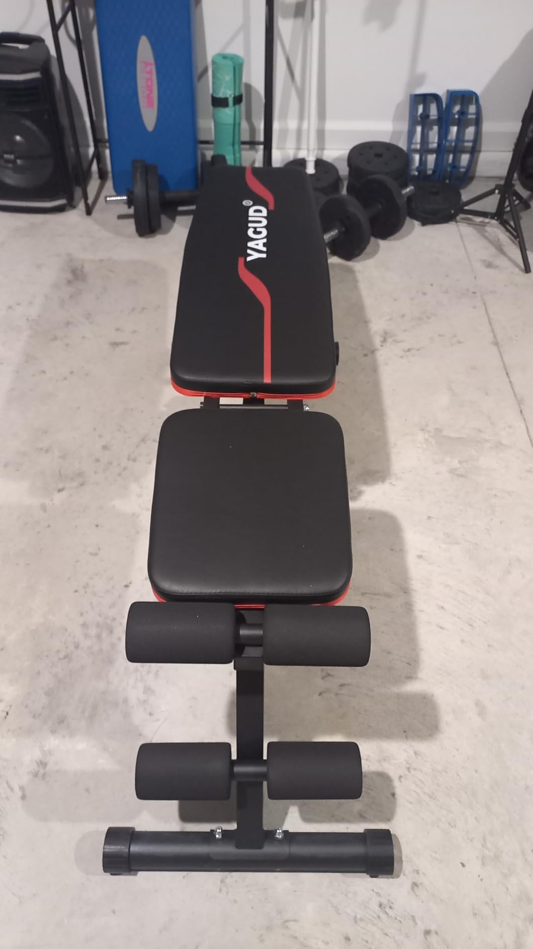 Yagud Weight Bench Press, Adjustable Workout Bench, Foldable Strength Bench customer photo 1