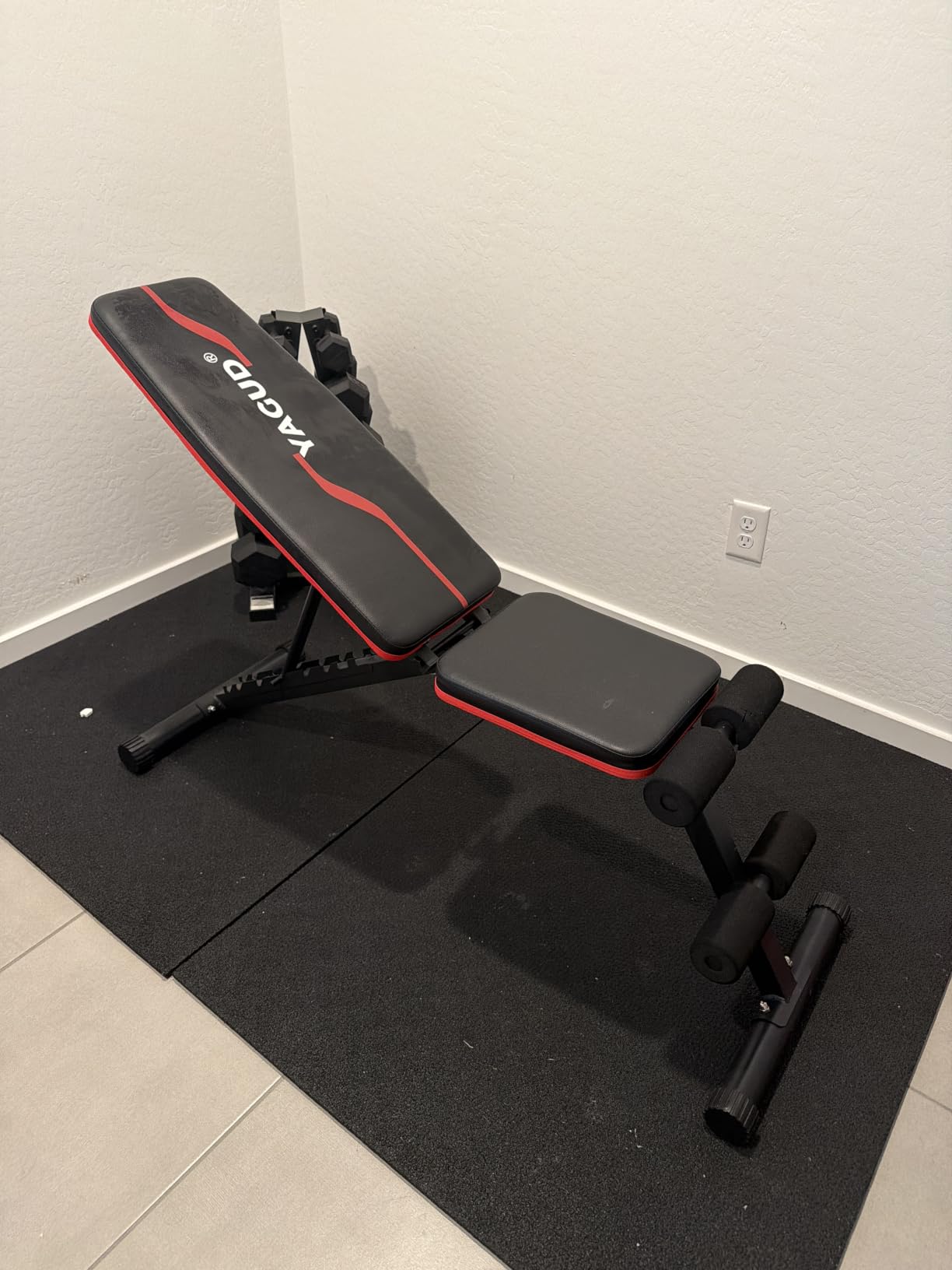 Yagud Weight Bench Press, Adjustable Workout Bench, Foldable Strength Bench customer photo 2