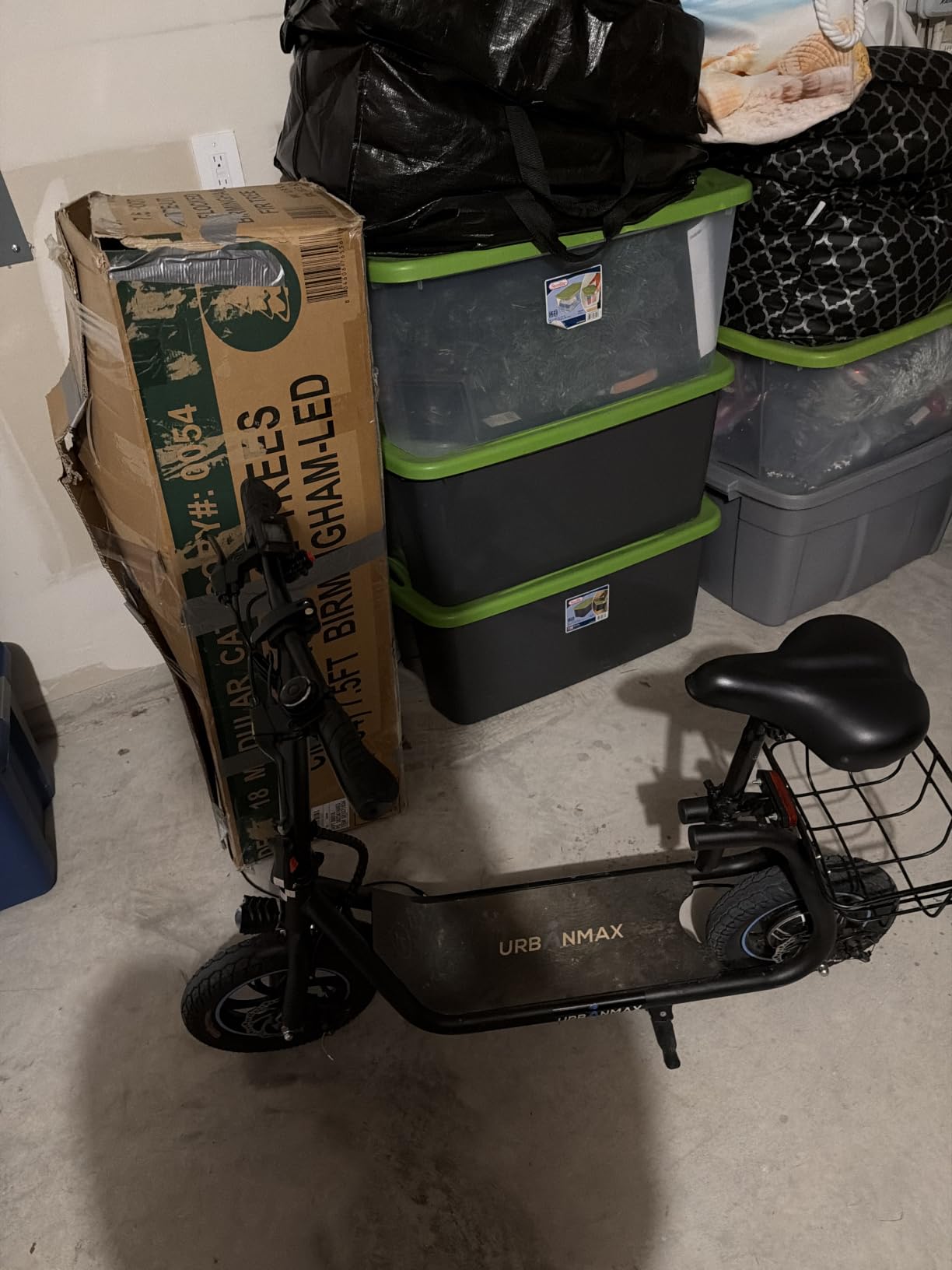 URBANMAX C1 Electric Scooter with Seat,450W Powerful Motor up to 20 Miles Range,Foldable E-Scooter for Adults Max Speed 15.5Mph,12