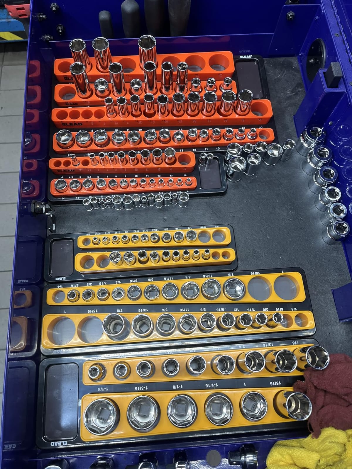 ELEAD Magnetic Socket Holder Organizer Set - 6-Piece Durable 1/2, 1/4, 3/8 Inch Drive Holder, Tool Box Storage Tray for Wrench, Screwdriver, Mechanic Tools, Portable Toolbox Accessory customer photo 2