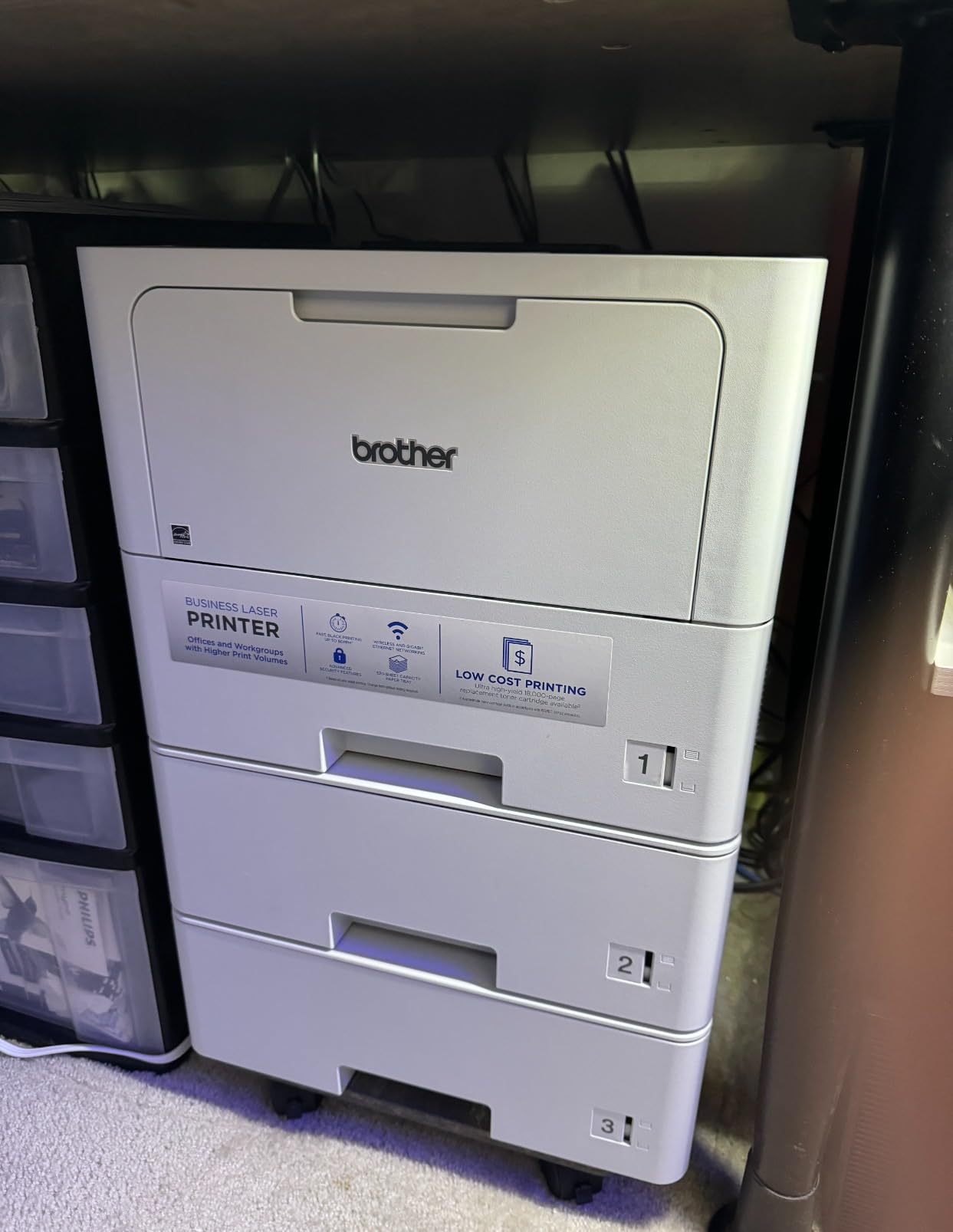 Brother Laser Printer, Monochrome Duplex Wireless Printer, HL-6210DW | 520-sheet tray, 100-sheet multipurpose feed, Gigabit Ethernet, and dual-band wireless for a black and white printer customer photo 1