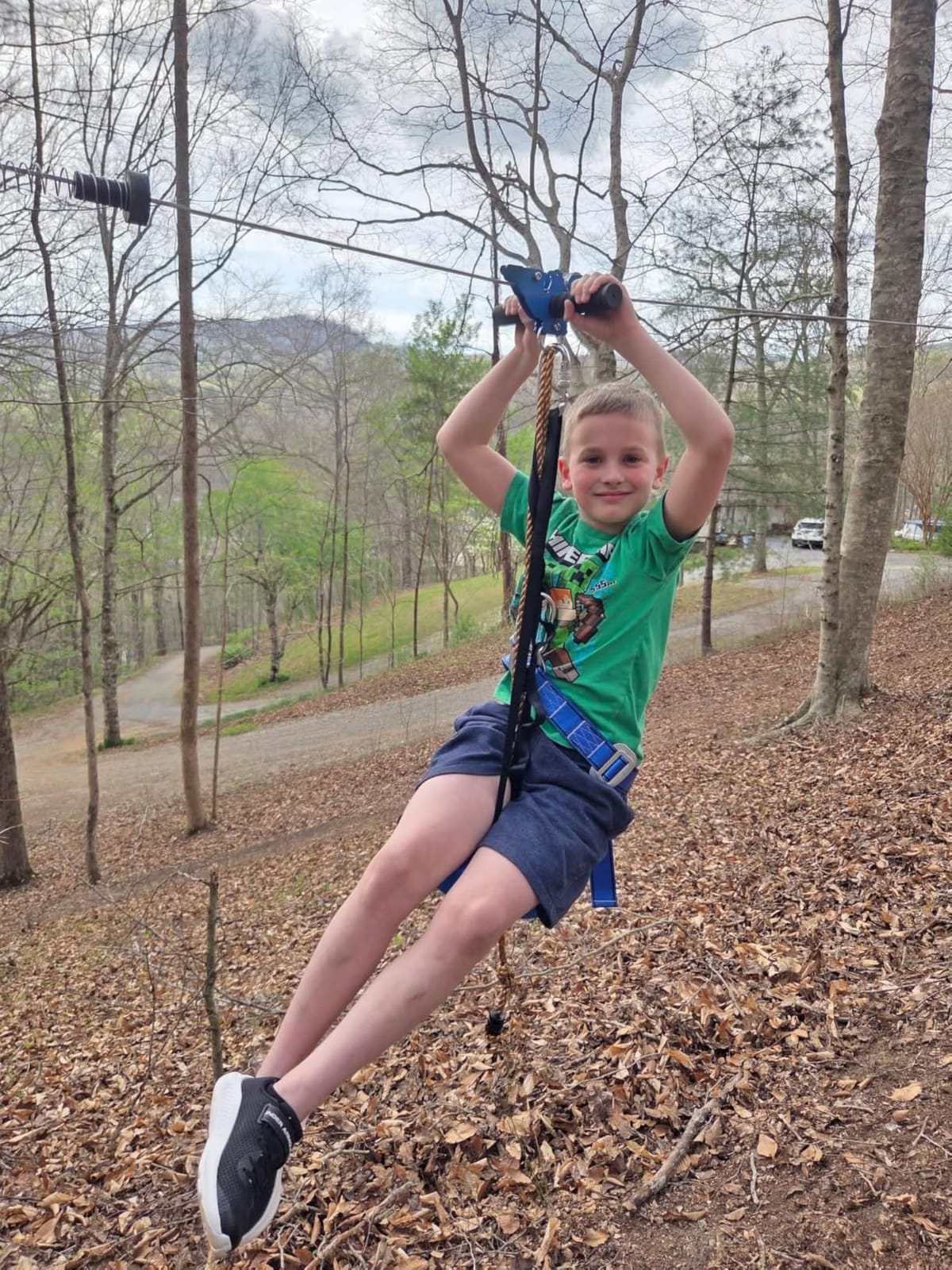 X XBEN 200FT Zip line Kits for Backyard, Zip Lines for Boys, Kids, Included Swing Seat, Ziplines Brake, and Steel Trolley, Outdoor Playground Equipment customer photo 1